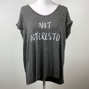 American High Charcoal Not Interested Graphic T